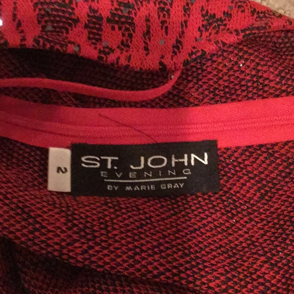 St John Knit sparkling Red Dress - Picture 7 of 14